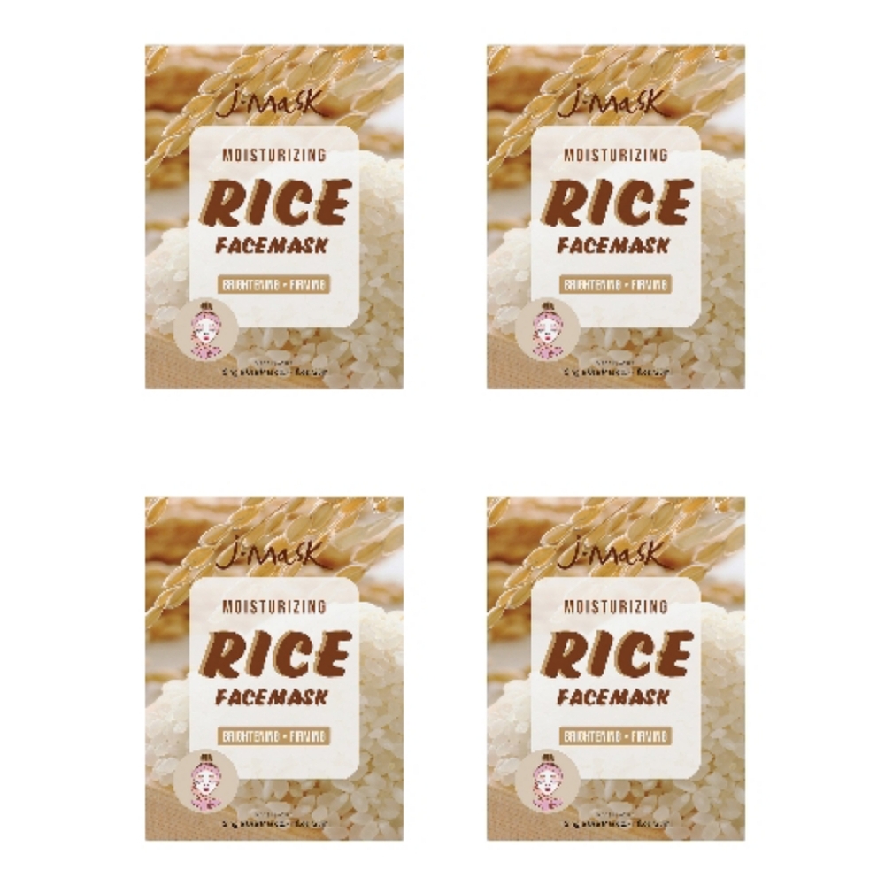 J. Mask Moisturizing Rice Face Mask - 4 Pack